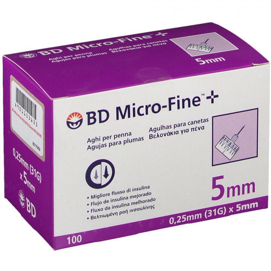 BD Microfine - 100 Aghi 31g 5mm - Aghi Sottili per Iniezioni Precise