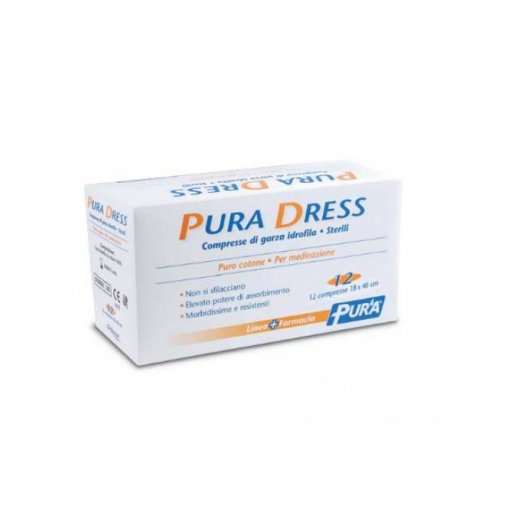 sixtem life srl Garza Idrofila Pura Dress 12 Pezzi