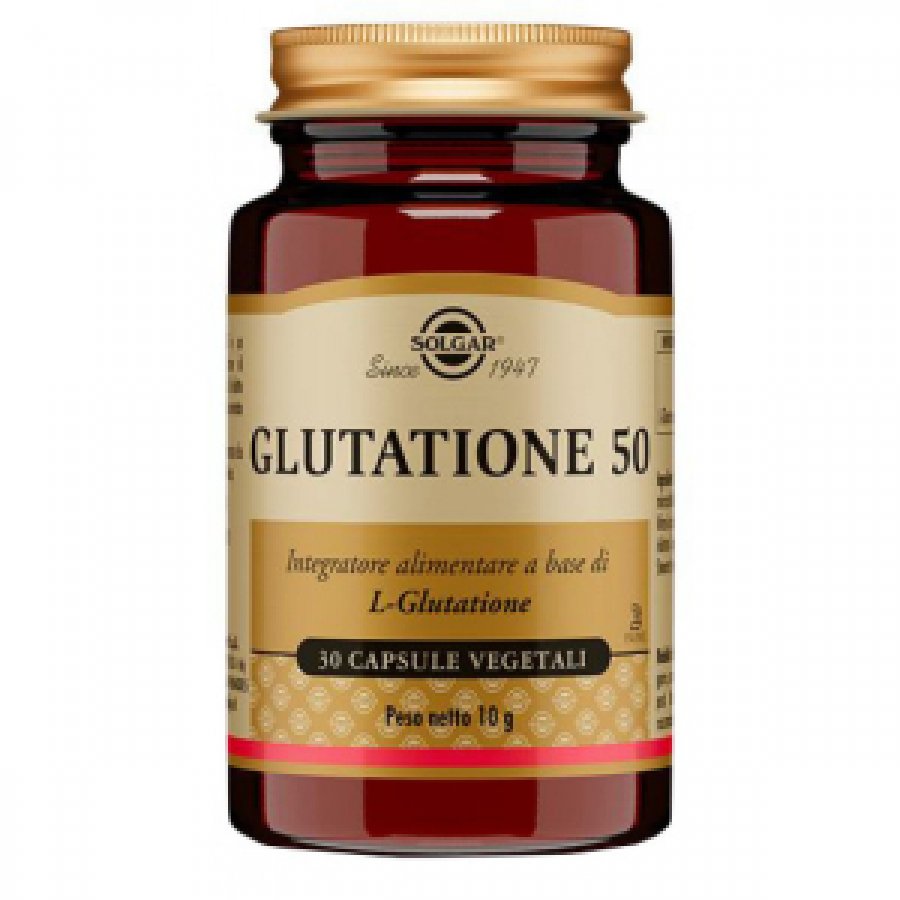 Solgar - Glutatione 30 Capsule Vegetali: Integratore Antiossidante per la Difesa Immunitaria