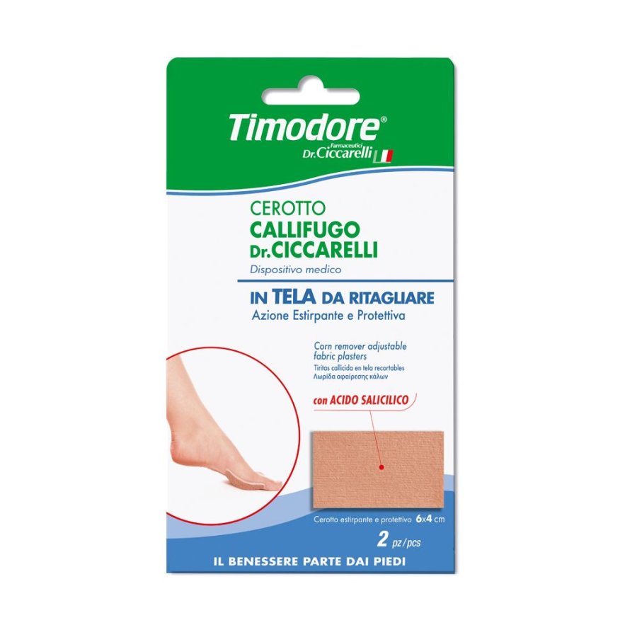 Timodore&nbsp;Cerotto Callifugo in Tela da Ritagliare, 2 Pezzi
