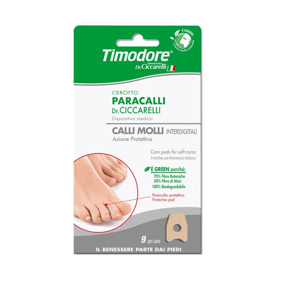 Dr. Ciccarelli Timodore Cerotto Paracalli per Calli Molli, 9 Pezzi Dr. Ciccarelli Timodore Cerotto Paracalli per Calli Molli, 9 Pezzi