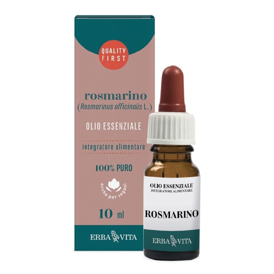 Erba Vita, Olio Essenziale Rosmarino, 10 ml