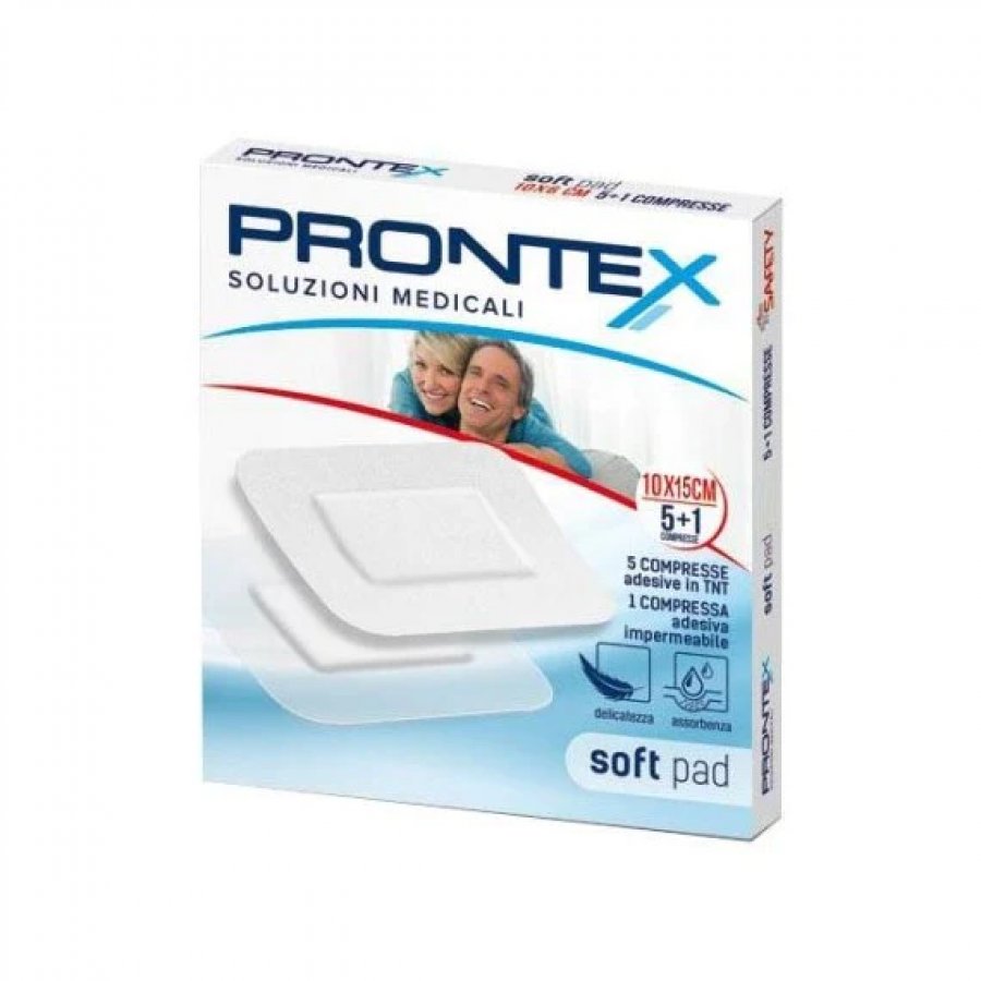 Prontex Soft Pad Medicazione Adesiva 10X15cm 6 Pezzi