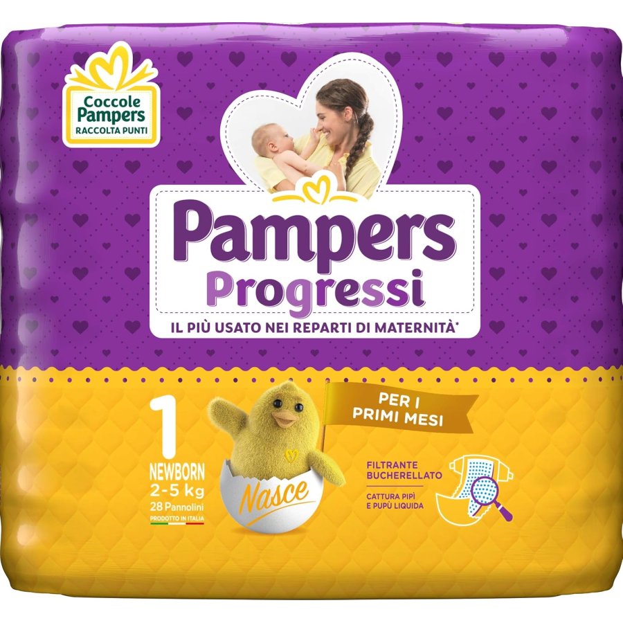 Pampers Progressi Sensitive Newborn, 28 Pezzi