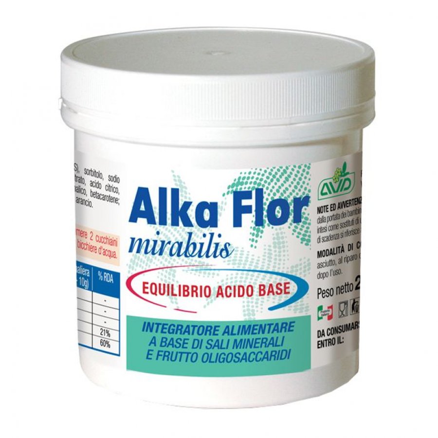 Alka Flor New Mirabilis 500g - Integratore Alimentare Sali Minerali e Frutto Oligosaccaridi