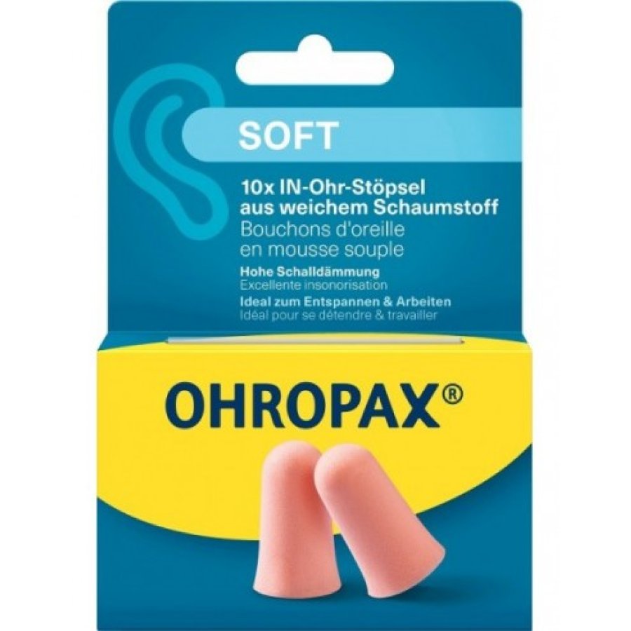 Ohropax Soft Tappi Auricolari, 10 pezzi
