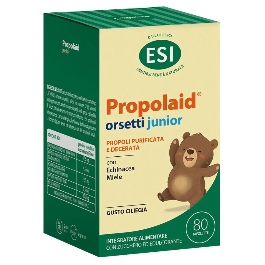 ESI Propolaid Orsetti Junior Propoli ed Echinacea, 80 Orsetti ESI Propolaid Orsetti Junior Propoli ed Echinacea, 80 Orsetti