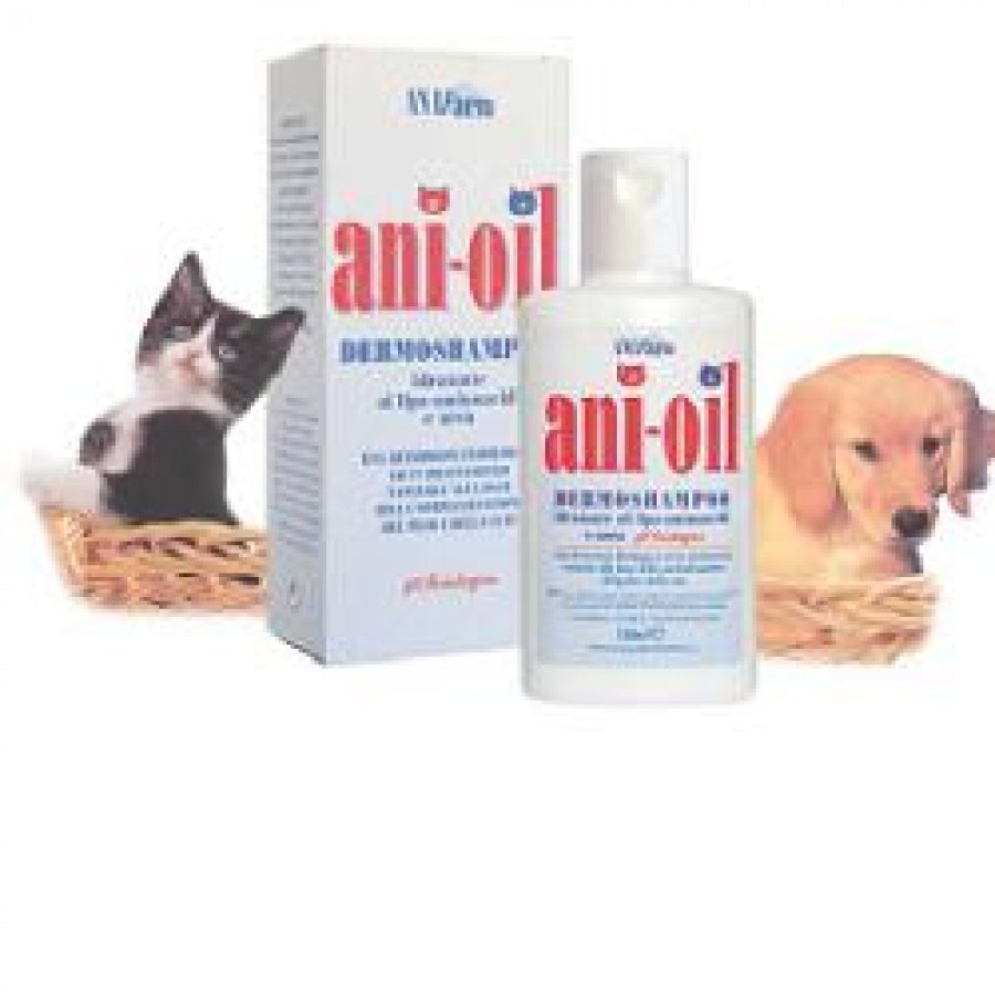 Ani-oil Dermoshampoo 150ml - Shampoo per Cani e Gatti, Cura della Pelle e del Mantello