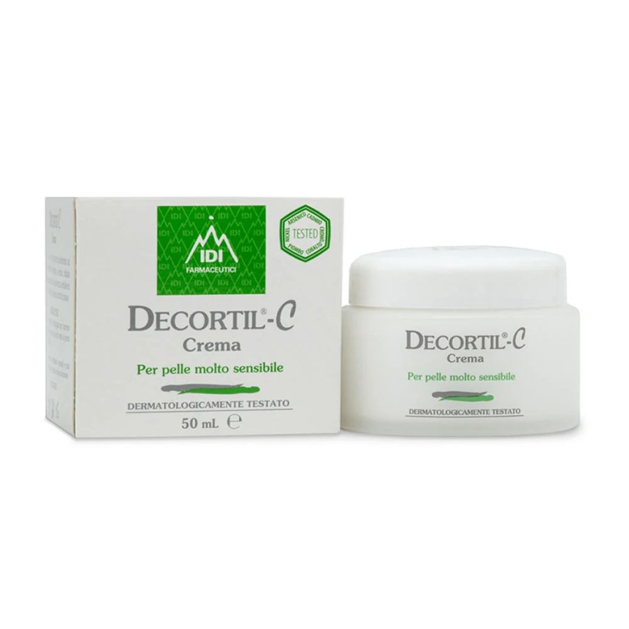 IDI Farmaceutici, Decortil C Crema Idratante Viso e Corpo, 50 ml