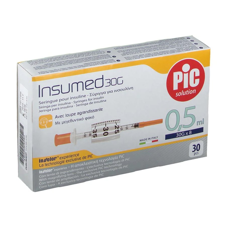 Pic Insumed Siringa per Insulina 0.5 ml, 30 pezzi