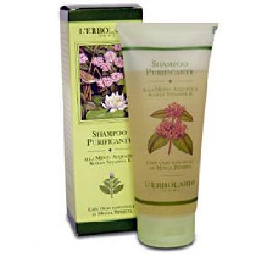  L'Erbolario Linea Shampoo & Shampoo Purificante Menta e Vitamina E 200 ml