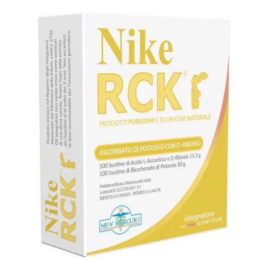 Nike RCK Ascorbato K+Ribosio Integratore Antiossidante, 100+100 Buste