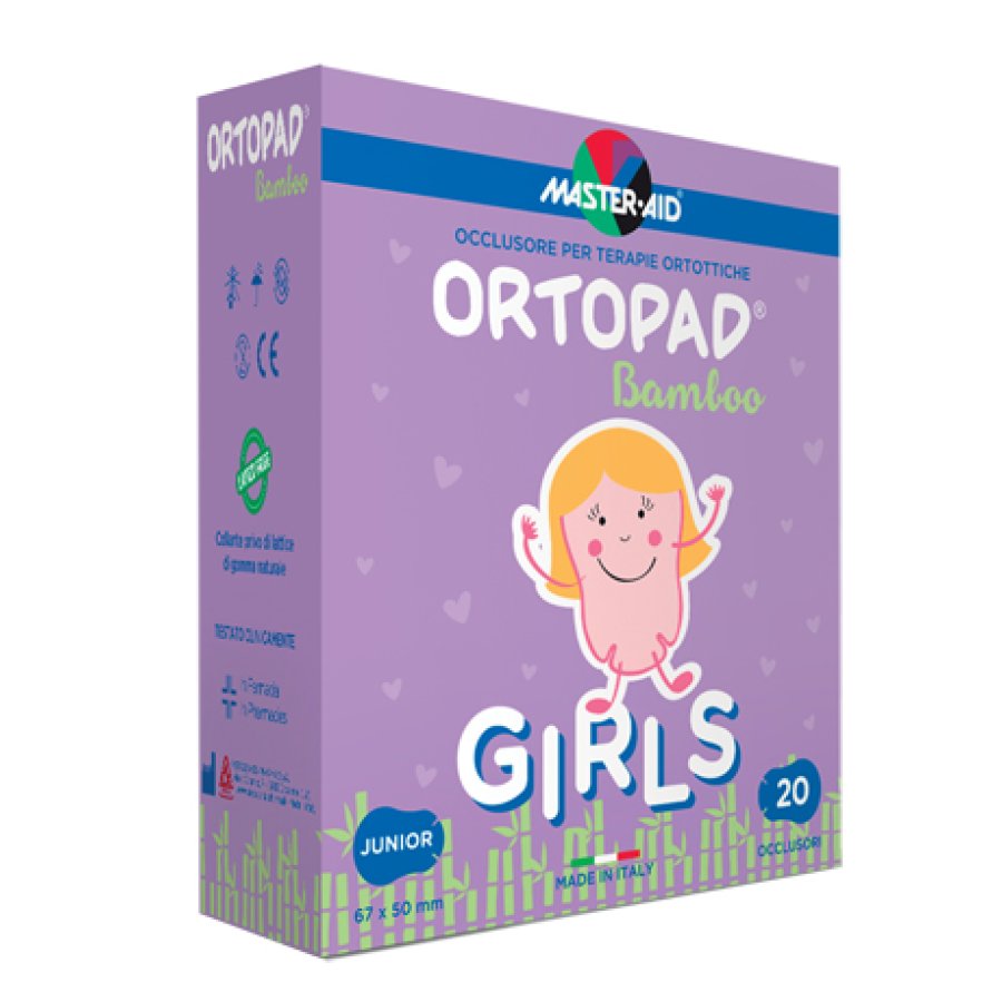 Master-Aid Ortopad Girls Cotton JUNIOR, 20 Pezzi Master-Aid Ortopad Girls Cotton JUNIOR, 20 Pezzi