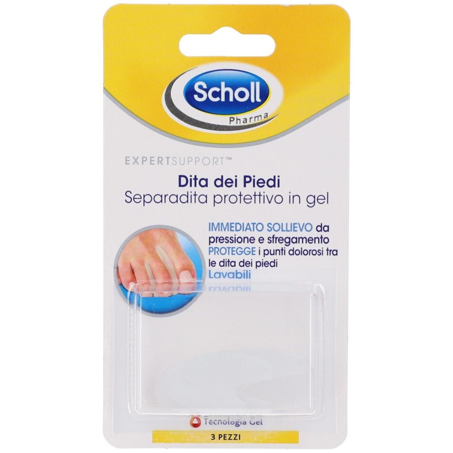 Scholl Separadita Anatomico in Gel per le Dita dei Piedi, 3 Pezzi Scholl Separadita Anatomico in Gel per le Dita dei Piedi, 3 Pezzi
