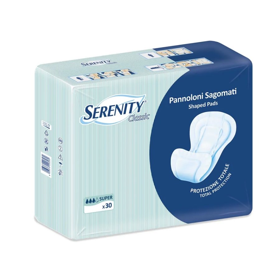 Serenity Classic Pannolini Sagomati Super, 30 Pezzi 