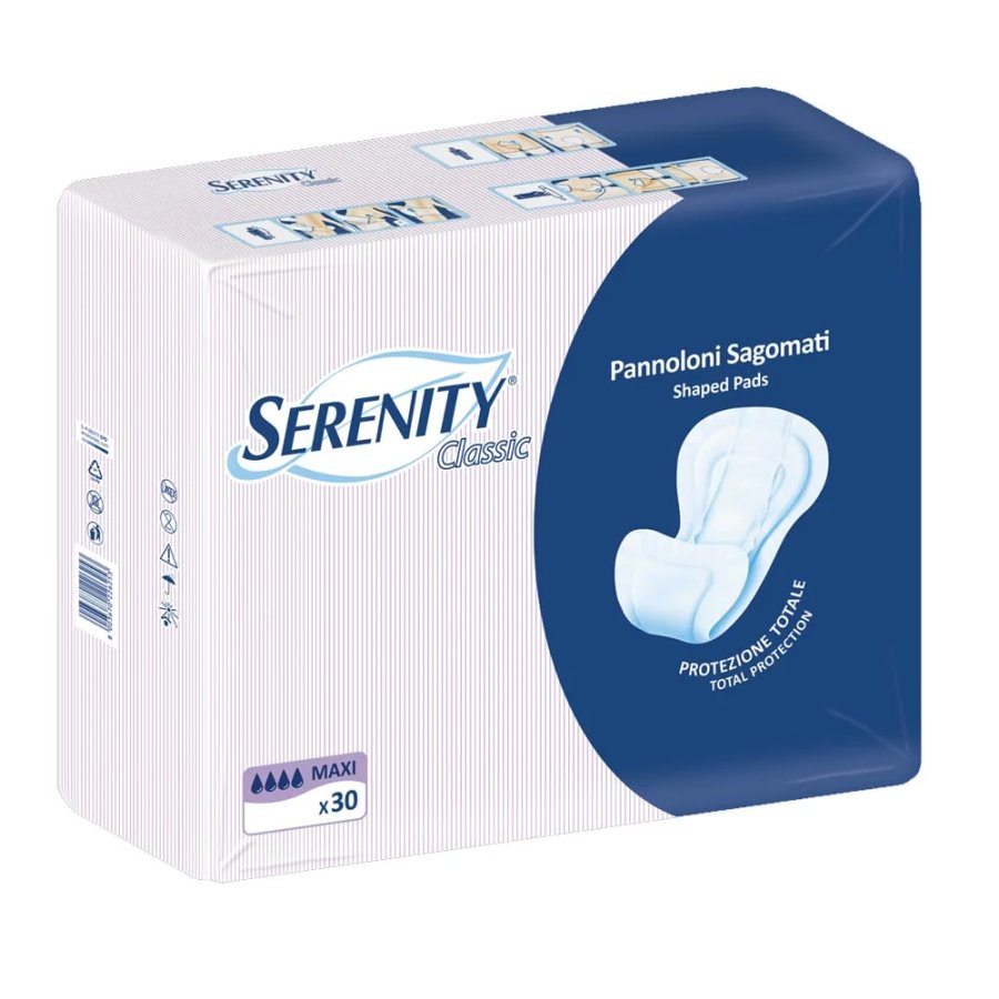 Serenity Classic Pannoloni Sagomati Maxi, 30 pezzi