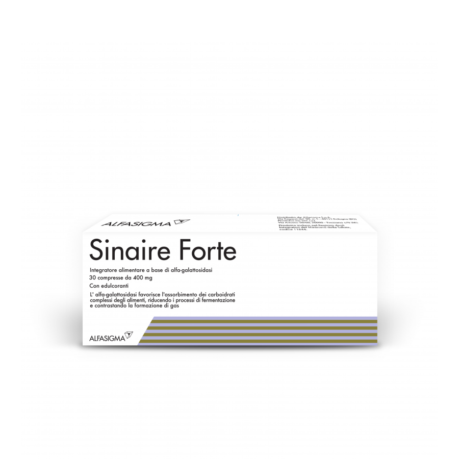 Sinaire Forte - Integratore contro la formazione di gas 30 Compresse - Sollievo naturale dal gonfiore addominale