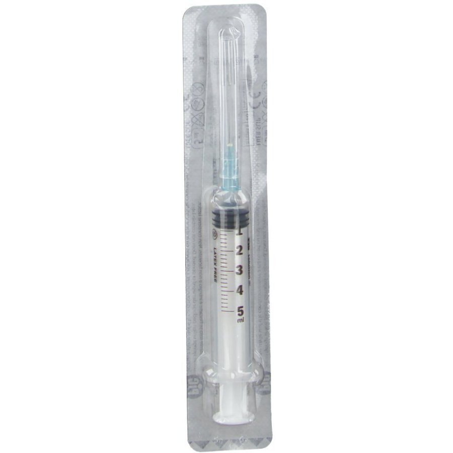 Pic Siringa 5 ml con&nbsp;Ago Gauge 23G x 1,25",&nbsp;1 Pezzo