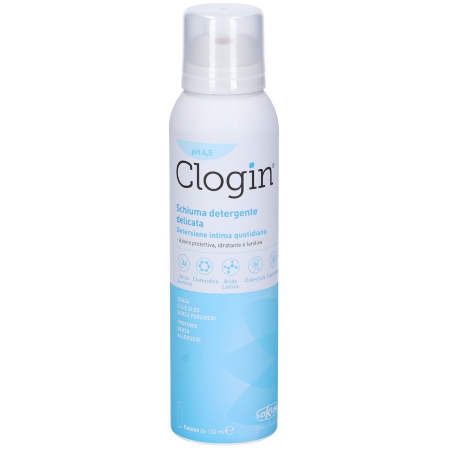 Sakura, Clogin Schiuma Detergente Intima pH 4,5, 150 ml