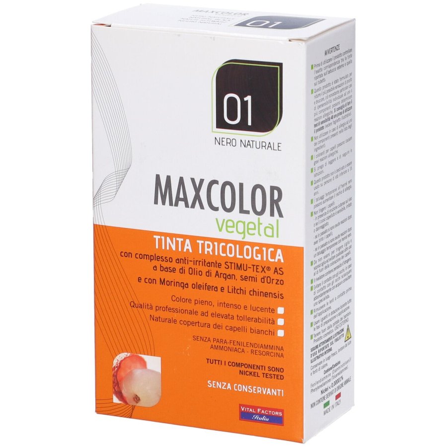 MaxColor Vegetal Tinta Tricologica 01 Nero Naturale