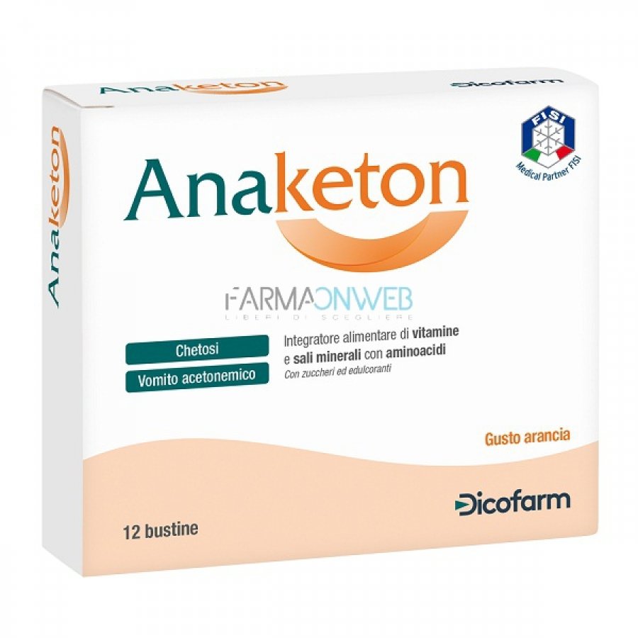 Anaketon 12 Bustine - Integratore alimentare di vitamine e sali minerali con aminoacidi