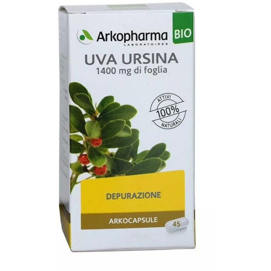 Arkopharma Uva Ursina Bio 45 Capsule - Integratore Alimentare per il Benessere Urinario