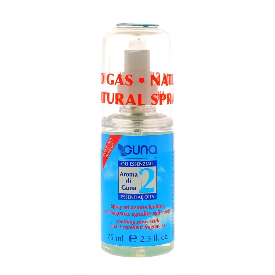 Aroma di Guna 2 Spray 75ml - Spray Cutaneo Calmante e Lenitivo con Azione Anti-Insetti