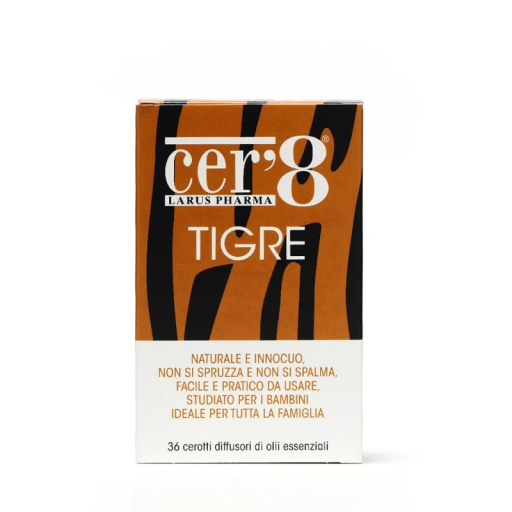 Larus Pharma Cer8 Tigre 36 Cerotti Diffusori di Oli Essenziali - Relax e Benessere Naturale