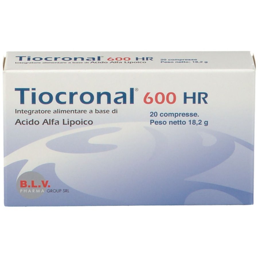 Tiocronal 600 HR 20 Compresse, Integratore Acido Alfa Lipoico