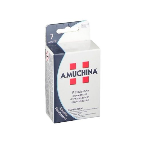 Amuchina Salviette Disinfettanti 7 Pezzi - Igiene Mani Quotidiana - Pharmaderm