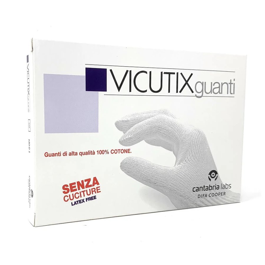 Cantabria Labs Vicutix Guanti 100% Cotone Taglia M, 1 Paio