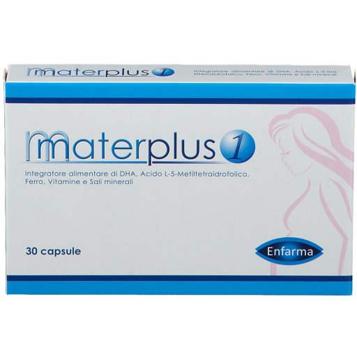 Materplus 1 - Integratore di DHA, Ferro, Vitamine e Minerali, 30 Capsule