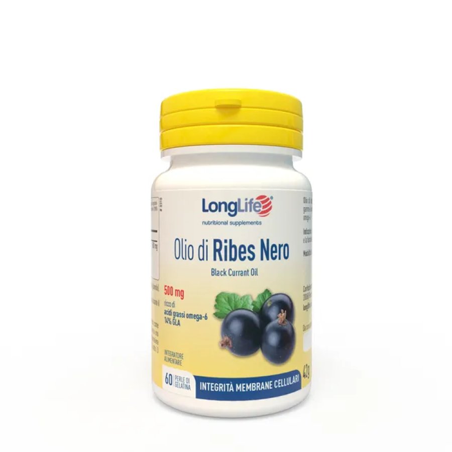 LongLife, Olio di Ribes Nero 500 mg, 60 Perle