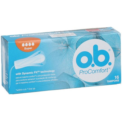 O.B. Pro Comfort Super 16 Pezzi – Tamponi Interni per Flusso Medio a Pesante