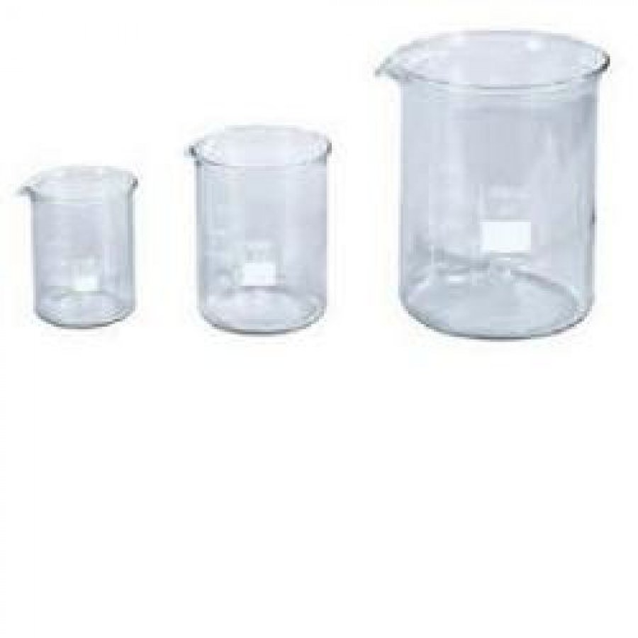 Becher Bicchiere 1000ml, Safety, Bicchiere per Laboratorio, 1000ml, Becher in Plastica, Bicchiere Trasparente