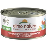 Almo Nature Alimento per Gatto Gusto Pollo e Gamberetti - Lattina da 70g