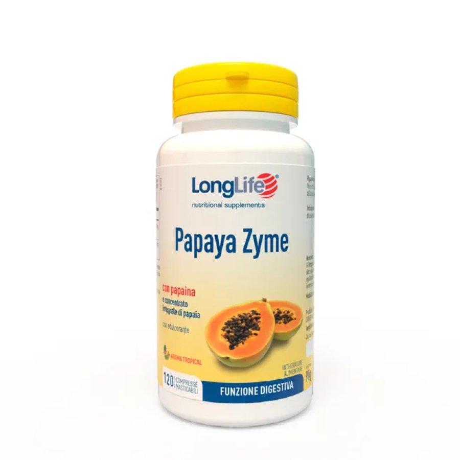 LongLife, Papaya Zyme, 120 Compresse 
