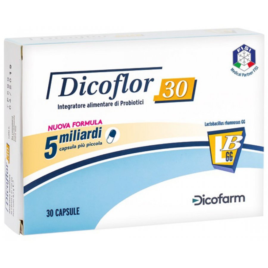 Dicoflor 30 Fermenti 30 Capsule - Integratore Alimentare con Lactobacillus rhamnosus GG