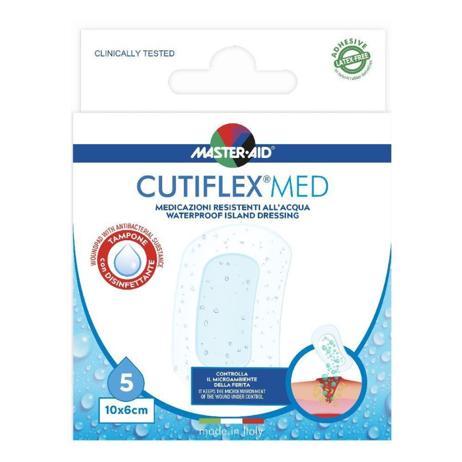 Master Aid&nbsp;Cutiflex&nbsp;Waterproof, 5 pezzi 10 x 6 cm