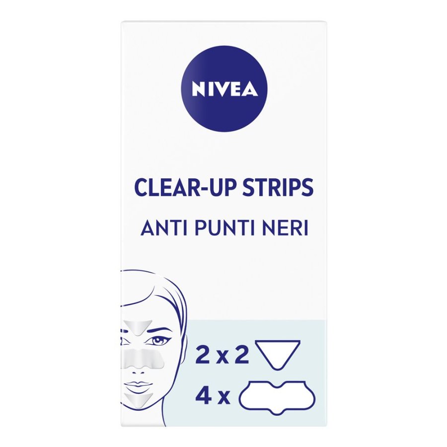 Nivea Clear-Up Strips, 6 Cerotti Punti Neri