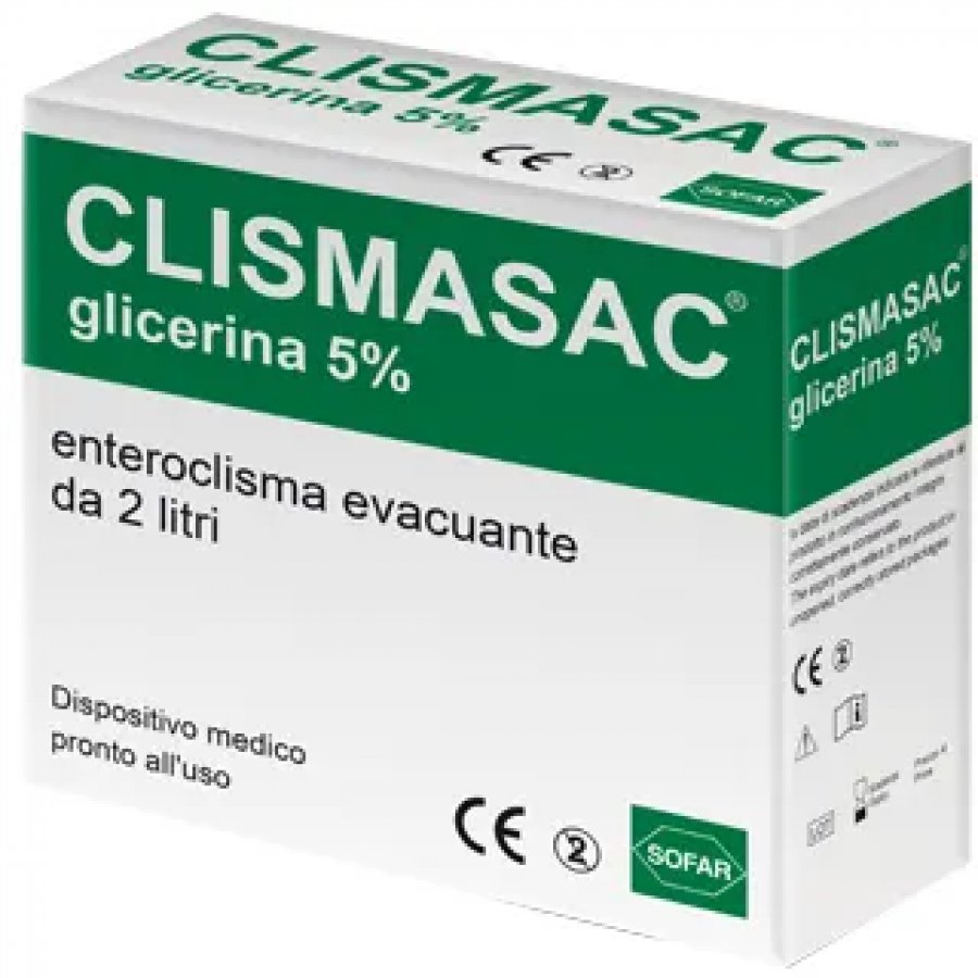 Clismasac Enteroclisma 5% 2LT - Sacca per Clisma per Uso Medico