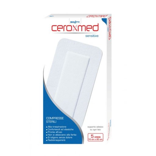 Ceroxmed Compresse Sensitive 10x20cm 5 Pezzi - Comprese Extra-Large per Cura Delicata