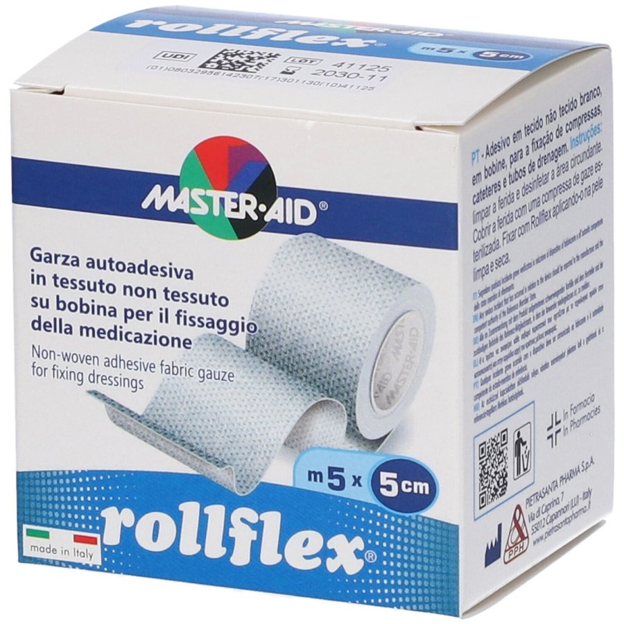 Master-Aid Rollflex Garza Autoadesiva, 5m x 5cm, 1 pezzo Master-Aid Rollflex Garza Autoadesiva, 5m x 5cm, 1 pezzo