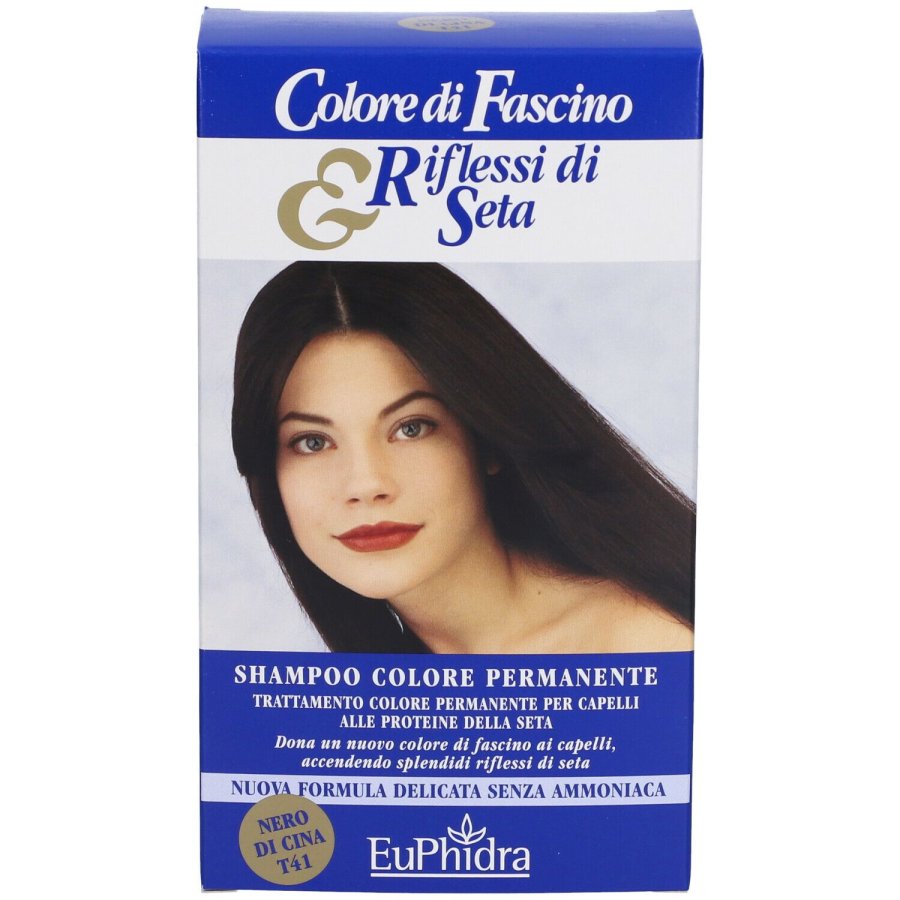 Euphidra, Shampoo Colore Permanente 41 Nero, 120 ml
