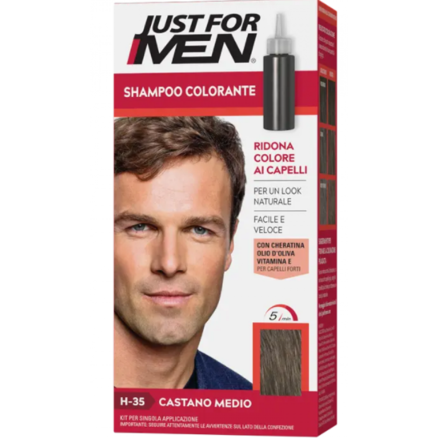 Just For Men - Shampoo Colorante Castano Medio 30 ml