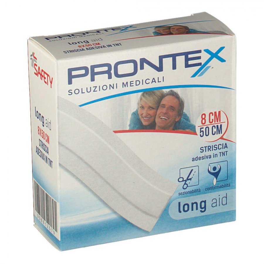 Prontex Long Aid 50x8cm - Striscia Ipoallergenica per Medicazione Ferite