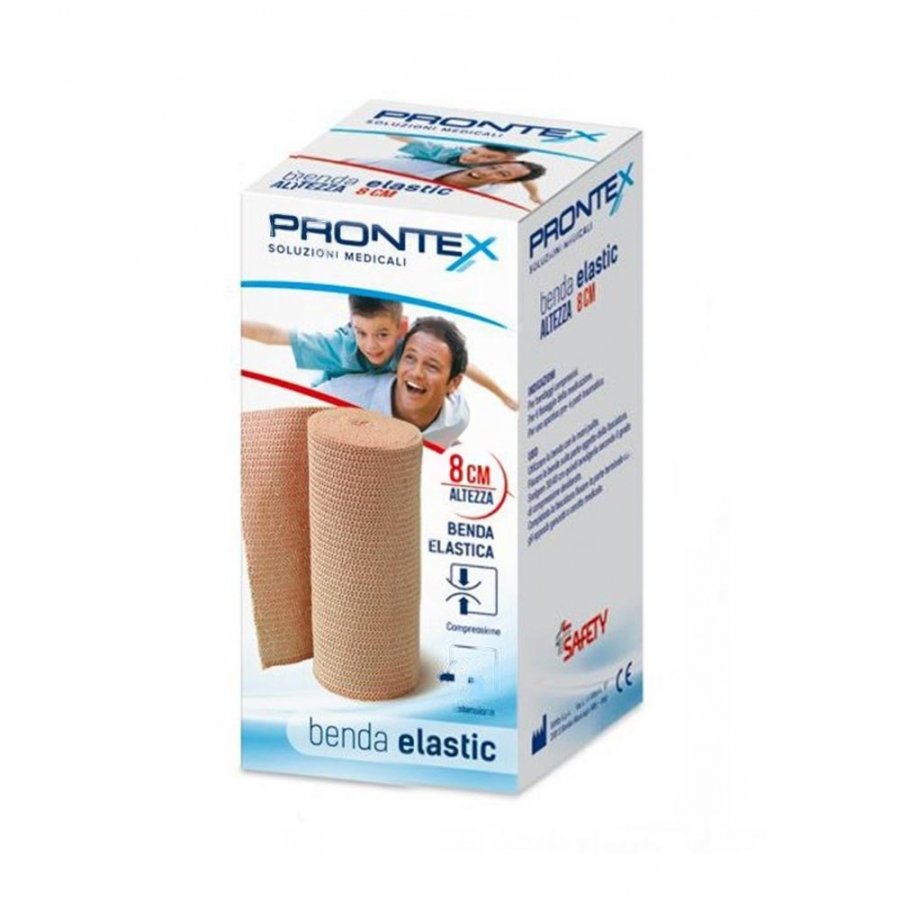 Prontex Benda Elastic Compressiva, Prontex, Benda Compressiva Elastica, 8cm x 4m, 1 Pezzo