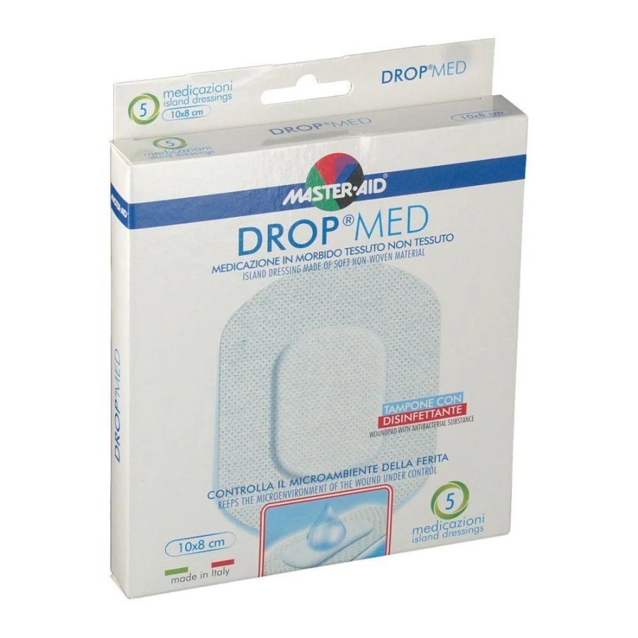 Master-Aid Drop Med, 10 x 8 cm 5 Pezzi Master-Aid Drop Med, 10 x 8 cm 5 Pezzi