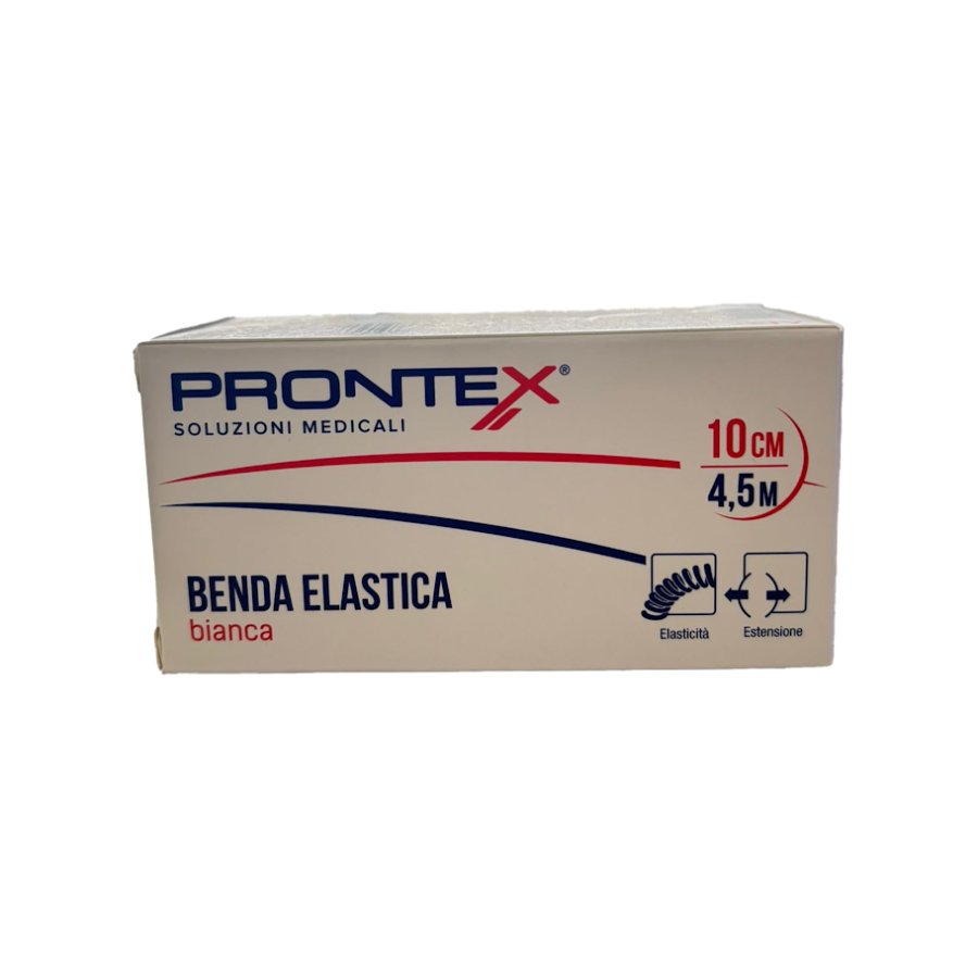 Prontex 1 Benda Elastico Bianca, 10 cm x 4,5 m