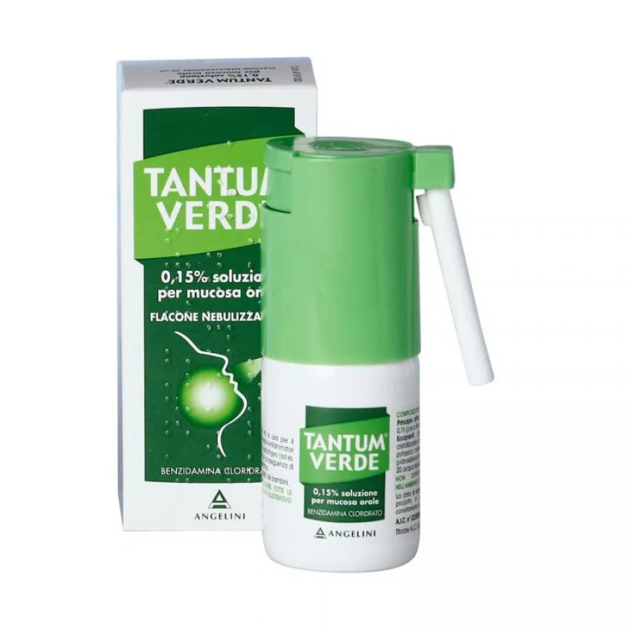 Angelini Tantum Verde Nebulizzatore 30ml 0,15% - Trattamento per Irritazioni Orale e Faringee